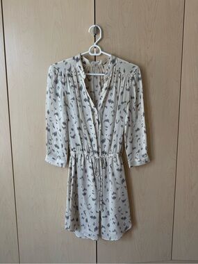 Babaton Aritzia Printed Silk Wrap Dress